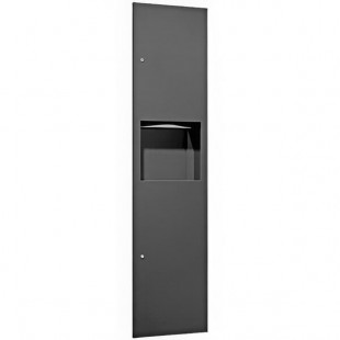 American Specialties, Inc. Simplicity 10-6467-41PC Matte Black Recessed Paper Towel Dispenser with 4.2 Gallon Waste Receptacle American Specialties, Inc. Simplicity 10-6467-41PC Matte Black Recessed Paper Towel Dispenser with 4.2 Gallon Waste Receptacle