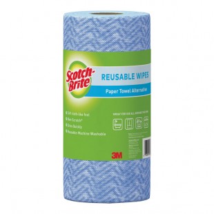 3M Scotch-BriteTM 40-Count Reusable Multi-Purpose Wiper Roll - 6/Case