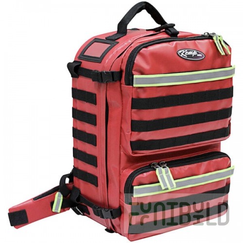 Kemp USA Red Fluid-Resistant Tarpaulin Rescue and Tactical EMS Bag 10-122-RED-TPN