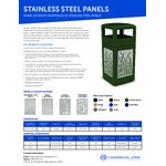 Commercial Zone 732926299 42 Gallon Brown Square Trash Can with Stainless Steel Intermingle Panels and Dome Lid Commercial Zone 732926299 42 Gallon Brown Square Trash Can with Stainless Steel Intermingle Panels and Dome Lid