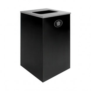 Busch Systems Spectrum 101138 24 Gallon Black Powder-Coated Steel Decorative Waste Receptacle Busch Systems Spectrum 101138 24 Gallon Black Powder-Coated Steel Decorative Waste Receptacle