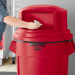 Rubbermaid® FG265788RED BRUTE Red Round Dome Top for FG265500 Trash Can 55 Gallon