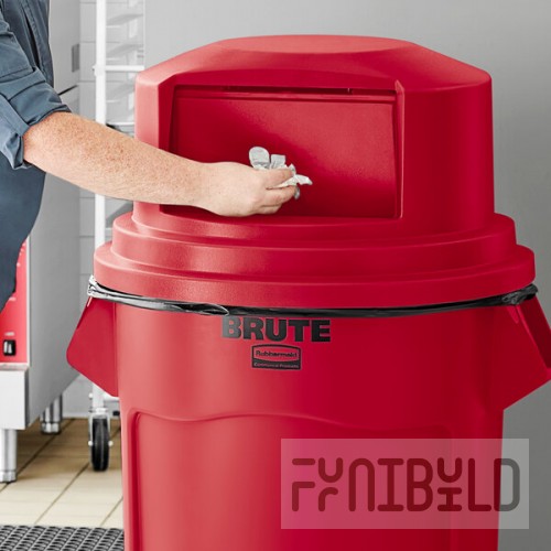 Rubbermaid® FG265788RED BRUTE Red Round Dome Top for FG265500 Trash Can 55 Gallon