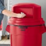 Rubbermaid® FG265788RED BRUTE Red Round Dome Top for FG265500 Trash Can 55 Gallon