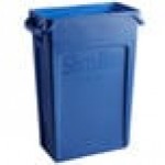 Rubbermaid® 1956185 92 Qt. / 23 Gallon Slim Jim Blue Rectangular Trash Can