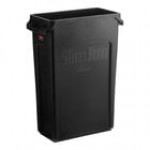 Rubbermaid® 1956185 92 Qt. / 23 Gallon Slim Jim Blue Rectangular Trash Can