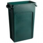 Rubbermaid® 1956185 92 Qt. / 23 Gallon Slim Jim Blue Rectangular Trash Can