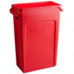 Rubbermaid® 1956185 92 Qt. / 23 Gallon Slim Jim Blue Rectangular Trash Can