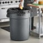 Advantage Supplies 44 Gallon Gray Round Commercial Trash Can