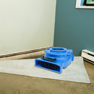 B-Air BA-VLO-25BL Blue Ventlo-25 Low Profile Variable Speed Air Mover - 1/4 HP