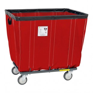 R&B Wire Products, Inc. 14 Bushel Red Fully Sewn Vinyl Basket Truck with Swivel Casters 414SOC/RD R&B Wire Products, Inc. 14 Bushel Red Fully Sewn Vinyl Basket Truck with Swivel Casters 414SOC/RD