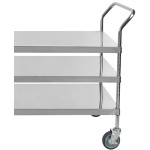 Regency Stainless Steel Three Shelf Utility Cart - 24