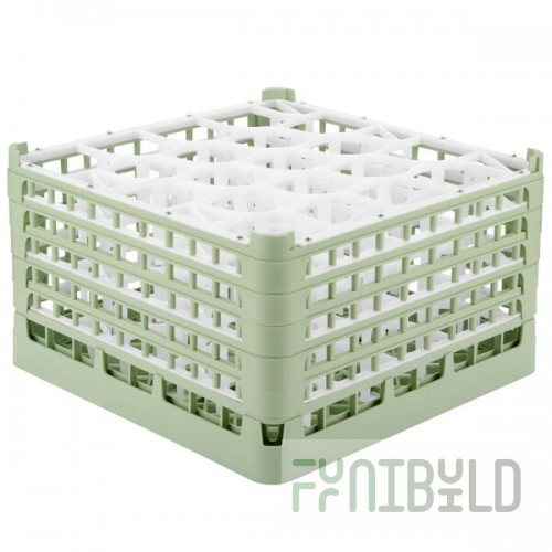 Vollrath 52755 Signature Lemon Drop Full-Size Light Green 20-Compartment 10 9/16