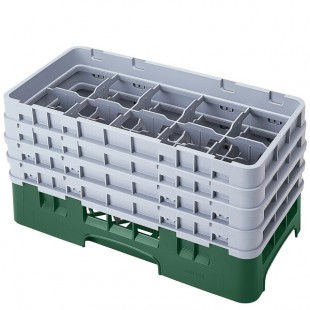Cambro 10HS800119 Sherwood Green Camrack Customizable 10 Compartment 8 1/2
