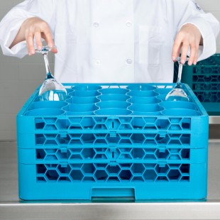 Carlisle RW20-214 OptiClean NeWave 20 Compartment Glass Rack with 3 Extenders Carlisle RW20-214 OptiClean NeWave 20 Compartment Glass Rack with 3 Extenders