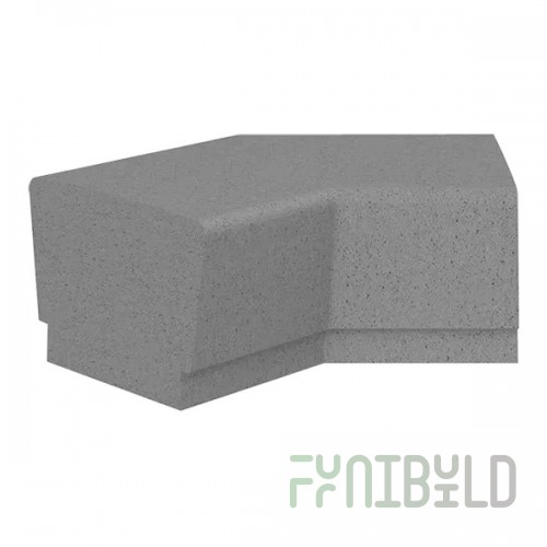 Wausau Tile Our Town 4' 45-Degree Square Concrete Bench - 48