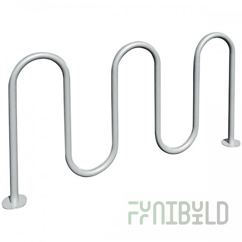 Wausau Tile 5-Loop Powder-Coated Metal Surface Mount Bike Rack
