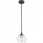 Globe Mid-Century Modern Matte Black Island Light with Matte Brass Accents- 120V, 7W Globe Mid-Century Modern Matte Black Island Light with Matte Brass Accents- 120V, 7W