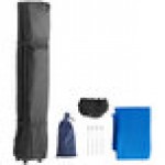 Backyard Pro Courtyard Series 10' x 10' Blue Straight Leg Heavy-Duty Aluminum Instant Pop-Up Canopy Tent