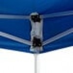 Backyard Pro Courtyard Series 10' x 10' Blue Straight Leg Heavy-Duty Aluminum Instant Pop-Up Canopy Tent