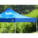 Backyard Pro Courtyard Series 10' x 10' Blue Straight Leg Heavy-Duty Aluminum Instant Pop-Up Canopy Tent