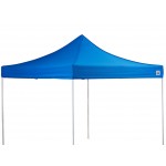 Backyard Pro Courtyard Series 10' x 10' Blue Straight Leg Heavy-Duty Aluminum Instant Pop-Up Canopy Tent