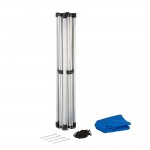 Backyard Pro Courtyard Series 10' x 10' Blue Straight Leg Heavy-Duty Aluminum Instant Pop-Up Canopy Tent