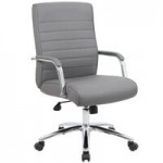 Boss B696C-GY Modern Executive Gray CaressoftPlus Conference Chair Boss B696C-GY Modern Executive Gray CaressoftPlus Conference Chair