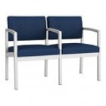 Lesro Lenox Steel Patriot Plus Imperial Blue Vinyl Loveseat with Center Arm Lesro Lenox Steel Patriot Plus Imperial Blue Vinyl Loveseat with Center Arm