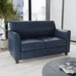 Flash Furniture Hercules Diplomat Navy LeatherSoft Loveseat with Wooden Feet Flash Furniture Hercules Diplomat Navy LeatherSoft Loveseat with Wooden Feet