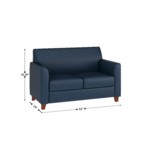 Flash Furniture Hercules Diplomat Navy LeatherSoft Loveseat with Wooden Feet Flash Furniture Hercules Diplomat Navy LeatherSoft Loveseat with Wooden Feet