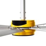 Big Ass Fans 10' Yellow and Silver Aluminum Indoor Shop Ceiling Fan - 110-125V Big Ass Fans 10' Yellow and Silver Aluminum Indoor Shop Ceiling Fan - 110-125V