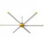 Big Ass Fans 10' Yellow and Silver Aluminum Indoor Shop Ceiling Fan - 110-125V Big Ass Fans 10' Yellow and Silver Aluminum Indoor Shop Ceiling Fan - 110-125V