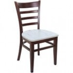 BFM Seating Berkeley Dark Walnut Beechwood Ladder Back Side Chair with Relic Knotty Pine Seat BFM Seating Berkeley Dark Walnut Beechwood Ladder Back Side Chair with Relic Knotty Pine Seat