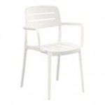 Lancaster Table & Seating Alto Terracotta Slat Back Resin Arm Chair