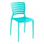 Lancaster Table & Seating Sol Sea Blue Resin Side Chair