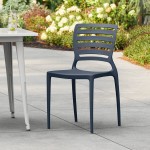 Lancaster Table & Seating Sol Sea Blue Resin Side Chair