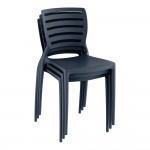 Lancaster Table & Seating Sol Sea Blue Resin Side Chair