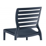 Lancaster Table & Seating Sol Sea Blue Resin Side Chair