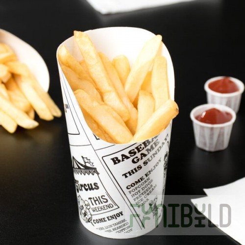 American Metalcraft FFCP6 6 oz. Paper French Fry Cup - 1,000/Case
