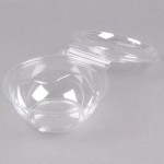 Polar Pak Clear Tamper-Evident, Tamper-Resistant 24 oz. Round Bowl with Lid - 50/Pack
