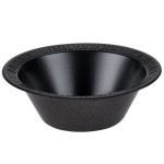 Dart 12BWBQR Quiet Classic 10-12 oz. Black Laminated Foam Bowl - 125/Pack Dart 12BWBQR Quiet Classic 10-12 oz. Black Laminated Foam Bowl - 125/Pack