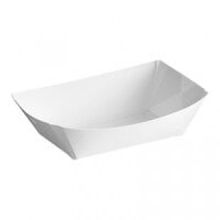 Southern Champion #25 1/4 lb. White Paper Food Tray - 1,000/Case