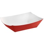 #200 2 lb. Solid Red Paper Food Tray - 1,000/Case