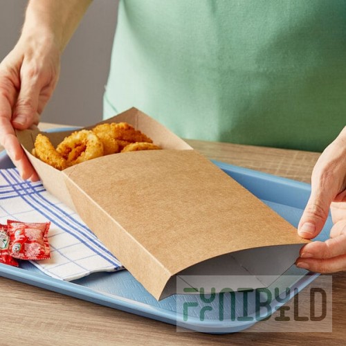 Carnival King Kraft Paper Food Sleeves for 3 lb. Food Trays - 250/Case