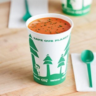EcoChoice 32 oz. Compostable Paper Food Cup with Tree Design - 500/Case