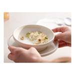 Libbey Ares 9 oz. White Porcelain Grapefruit Bowl - Sample