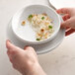 Libbey Ares 9 oz. White Porcelain Grapefruit Bowl - Sample