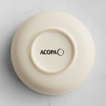 Acopa Pangea 16 oz. Fog White Matte Porcelain Bowl - Sample