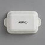 Acopa Keystone 15 oz. Vanilla Bean Porcelain Rectangular Baker / Casserole Dish - Sample
